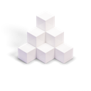 Cubes assembled into the converged target state.